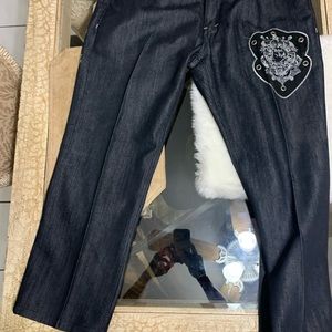 These are Bare Box mens jeans with a distinctive design on front and back side.
